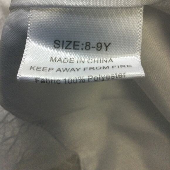 GIRL'S PARTY DRESS sz 8-9Y white chiffon ruffle sleeve long maxi dress NEW B131 - Picture 6 of 6